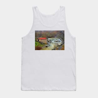 A watermill, a waterfall and a heart shaped rock Tank Top